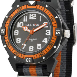 SECTOR Expander 90 Black and Orange Fabric Strap R3251197024