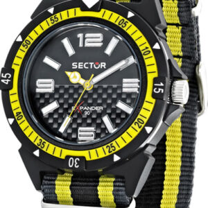 SECTOR Expander 90 Black and Yellow Fabric Strap R3251197027
