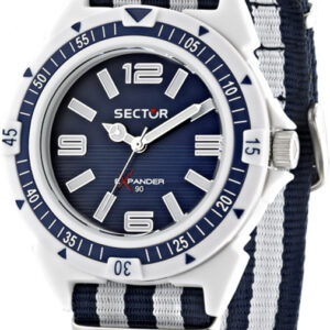 SECTOR Expander 90 Blue and White Fabric Strap R3251197028