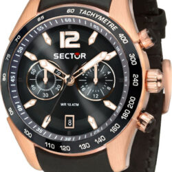 Sector 330 Racing Black Leather Strap R3271794003