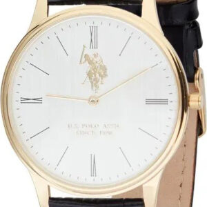 U.S. Polo Assn. Jeremy Black Leather Strap USP7194YG
