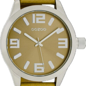 OOZOO Large Τimepieces Brown Leather Strap - C1005