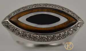 Handmade white gold ring 0089