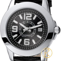 ESPRIT Orbit Black Leather Strap ES102372002
