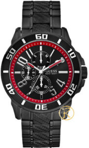 GUESS Chronograph Black Stainless Steel Bracelet W18550G1