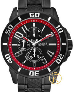 GUESS Chronograph Black Stainless Steel Bracelet W18550G1