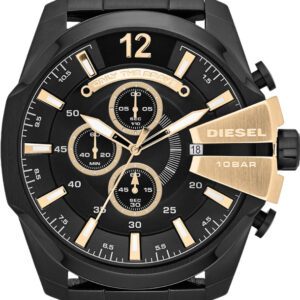 DIESEL Mega Chief Black Stainless Steel Chronograph DZ4338