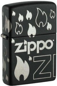 Zippo Black Matte withChrome Laser 360°48908