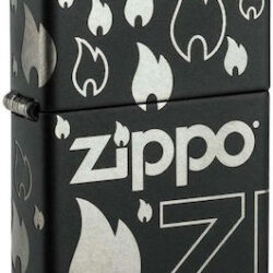 Zippo Black Matte withChrome Laser 360°48908