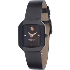 U.S. Polo Assn. Black Leather Strap USP8226BK