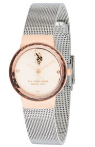 U.S. Polo Assn. Angelique Crystals Silver Stainless Steel Bracelet USP8259RG