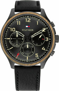 Tommy Hilfiger Asher Black Leather Strap 1791854