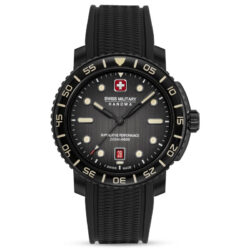 Swiss Military Hanowa Black Marlin Black Rubber Strap SMWGN0001730