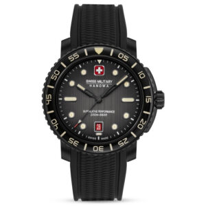 Swiss Military Hanowa Black Marlin Black Rubber Strap SMWGN0001730