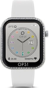 OPS!SMART CALL Love Diamons White Rubber Strap OPSSW-39