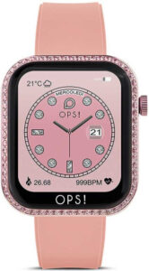 OPS!SMART CALL Love Diamons Pink Rubber Strap OPSSW-41
