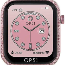 OPS!SMART CALL Love Diamons Pink Rubber Strap OPSSW-41