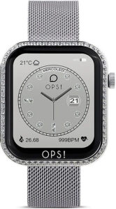 OPS!SMART CALL Love Diamons Silver Mesh Strap OPSSW-43